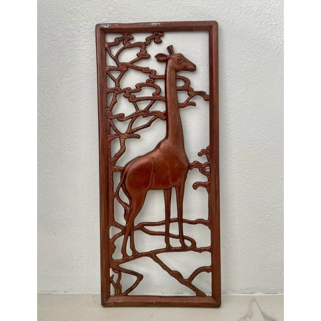 This Graceful Metal art Sculpture pair includes a Giraffe with foliage and two Antelopes with foliage. There is no...