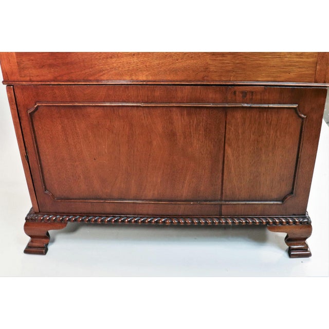Late 19th Century English Chippendale Style Mahogany Partners Desk For Sale - Image 11 of 12
