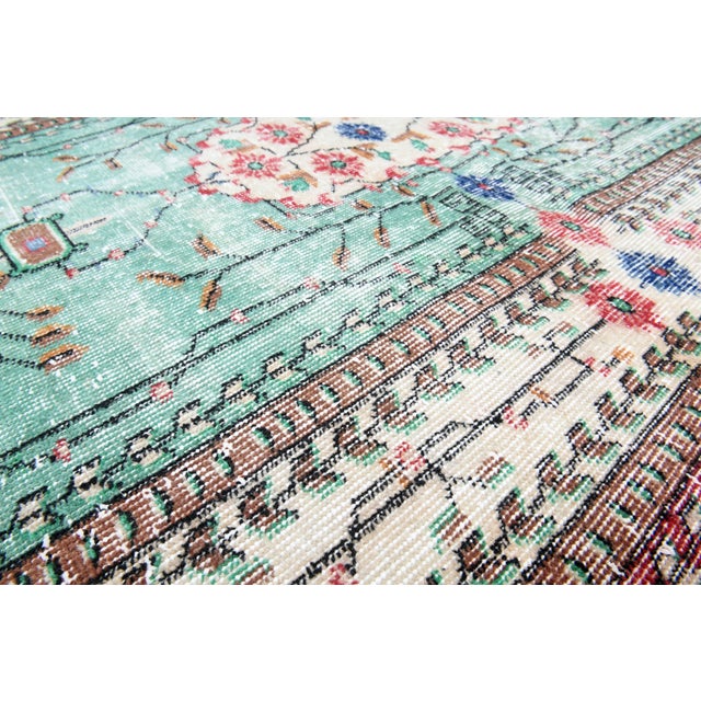 Islamic 1970s Vintage Handmade Wool Cotton Area Rug For Sale - Image 3 of 11