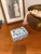 Vintage Chinoiserie Porcelain Box With Lid, Pink & Blue Lotus Motif For Sale - Image 4 of 5