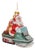 Glass Snowmobile Santa Ornament (Set of 6) For Sale
