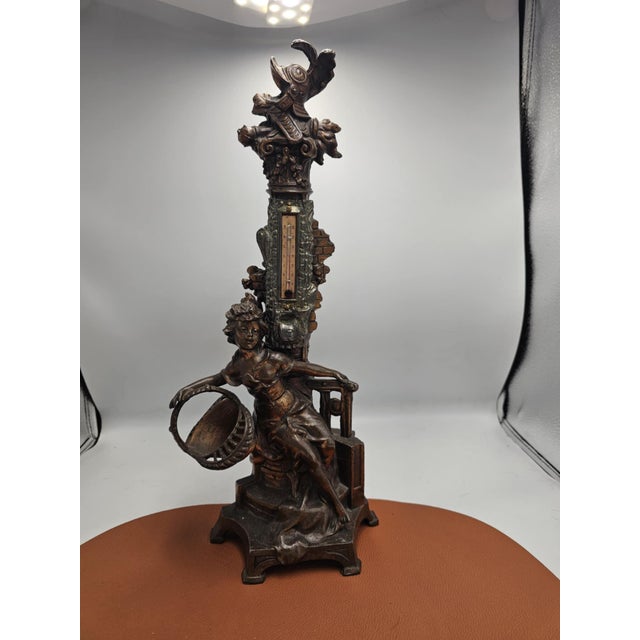 Brown Pre-War Figural Thermometer, 1890s For Sale - Image 8 of 8