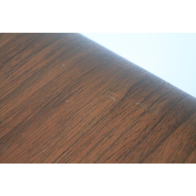 Mid-Century Sewing Basket Stool With Tapered Wooden Legs For Sale - Image 14 of 15