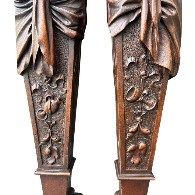 Wooden Pilaster, 1890s, Set of 2 For Sale - Image 11 of 12