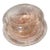 Vintage Retro Pink Depression Glass Floral Edge Pedestal Compote & Underplate For Sale