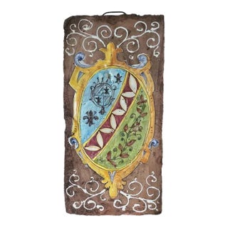 Vintage French Country, Art Pottery, Architectural Tile, Garden Decor For Sale