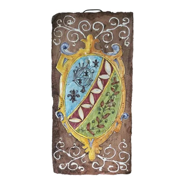 Vintage French Country, Art Pottery, Architectural Tile, Garden Decor For Sale