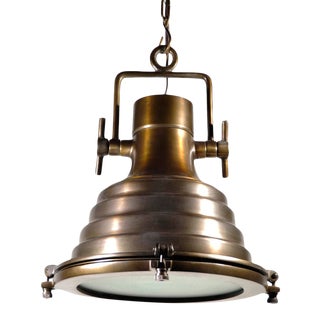 Industrial Bronze Lighting Fixture For Sale