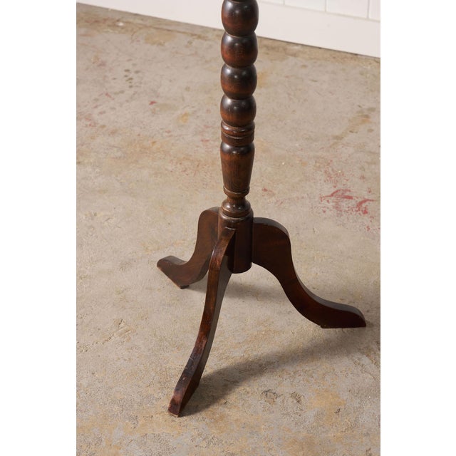 Wood Antique English Plant Stand Bobbin Leg For Sale - Image 7 of 8