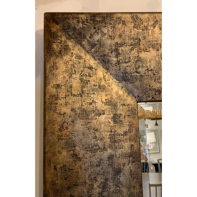 Modern John Richard Modern Textured Bronze Finished Oversized Floor Mirror For Sale - Image 3 of 6