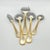 Late 20th Century Yamazaki Tasha Gold Accent Stainless Flatware Hostess Set – Five Serving Pieces 1990's For Sale - Image 5 of 18