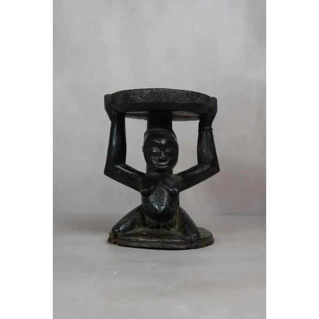 Vintage Wooden Luba Stool For Sale - Image 5 of 5