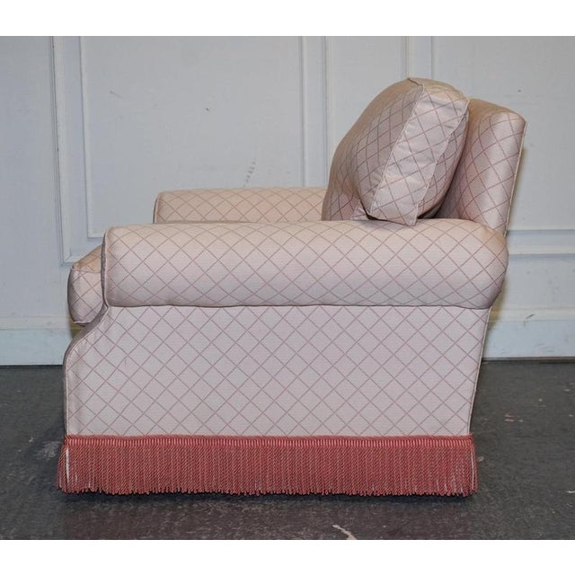 Set of English Country House Feather Filled Lounge Chair and Ottoman For Sale - Image 14 of 18