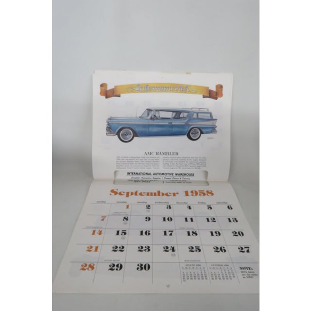 Automemories Classic Car 2014 Calendar Retro Styled 1958 Vintage Auto Art 4706b For Sale - Image 13 of 18