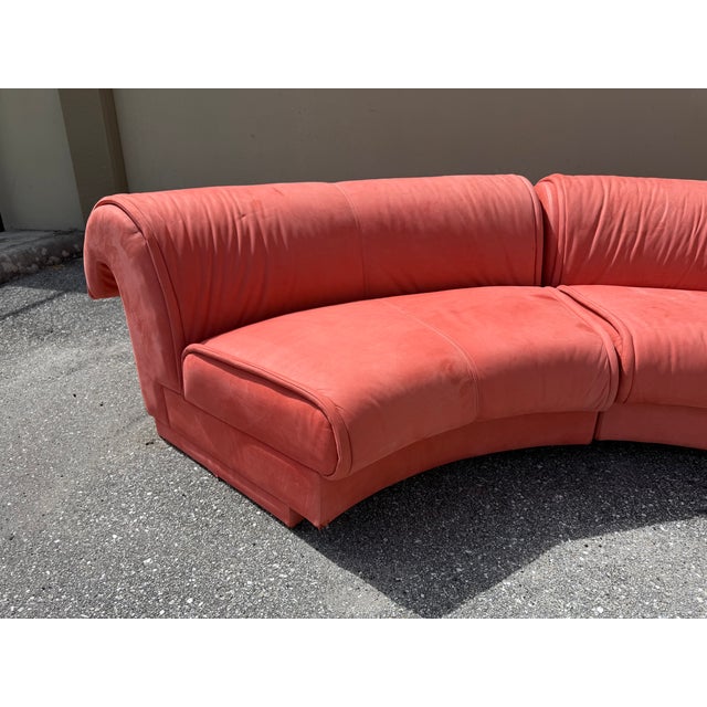 1950s Sulptural Mid-Century Modern Curved Sectional Sofa in the Manor of v. Kagan For Sale - Image 13 of 17