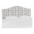 King Camelback Headboard in Linen Leopard Ink For Sale