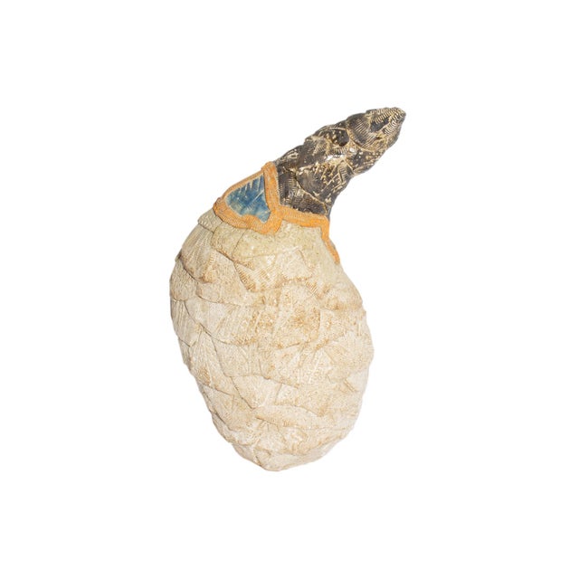 A 2012 studio pottery sculpture of a bird by Gordon Martz (1924-2015). This ceramic sculpture depicts an abstracted bird...