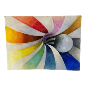 Rainbow Swirl & Ball Painting by Ernesto Bonilla