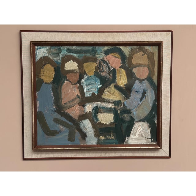 Gösta Falk, Figure Composition, 1960s, Oil on Canvas, Framed For Sale - Image 16 of 18