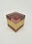 Plastic Purple Acrylic & Gold Metal Cube Box by Alessandro Albrizzi, Italy, 1970s For Sale - Image 7 of 15