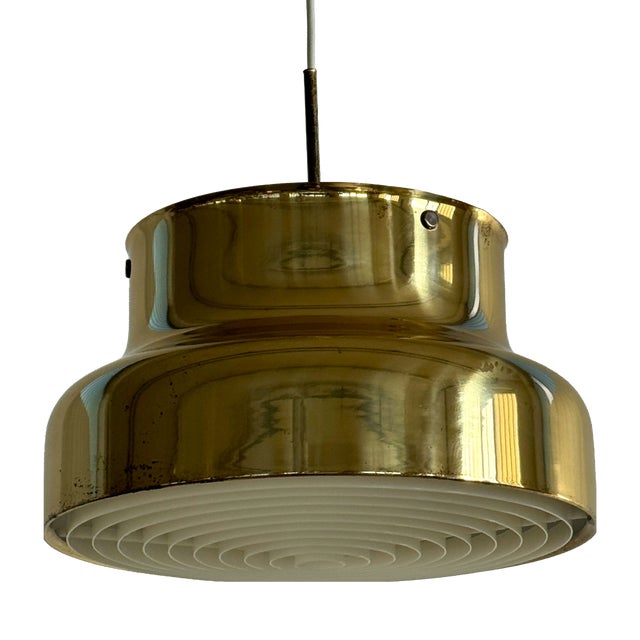 Swedish Pendant Light in Brass by Ateljé Lyktan, 1970s For Sale