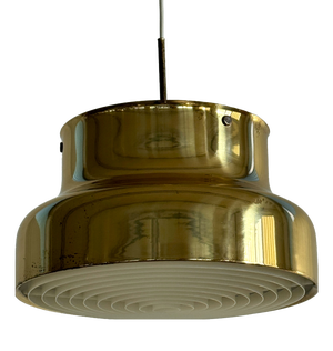 Swedish Pendant Light in Brass by Ateljé Lyktan, 1970s