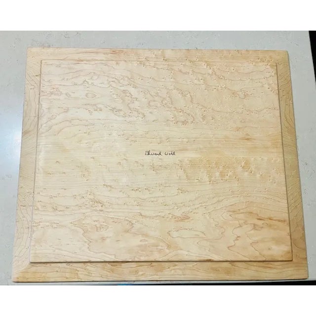 Rare "Bird's Eye Primo Maple" Ed Wohl Cutting Board, Design Collectible For Sale - Image 4 of 10