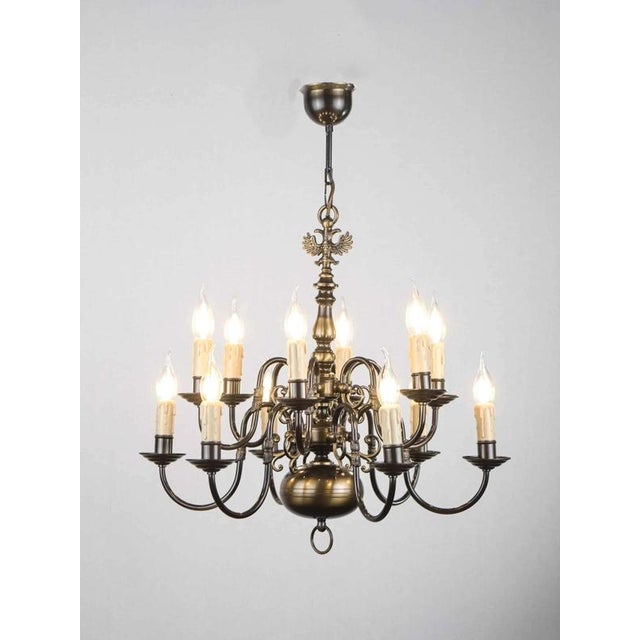 Flemish Two-Story Chandelier, Belgium For Sale - Image 6 of 7