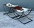 Vintage Rebar Cowhide Sling Benches - A Pair For Sale - Image 4 of 12