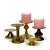 Mid-Century Modern Authentic Brass Pillar Candle Holder Curation - Group of 5 For Sale - Image 3 of 8