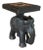 Mid-20th Century Hand-Carved Elephant Side Table With Bone Inlay Top For Sale