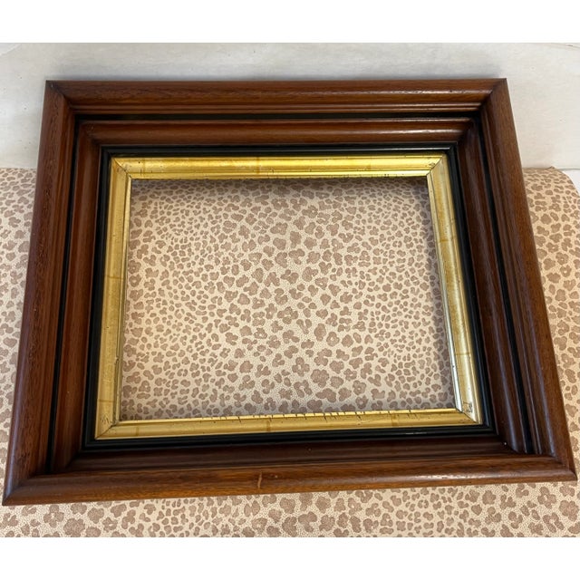Opening is 7.5x9.5 Beautiful detail and workmanship on this handcrafted frame