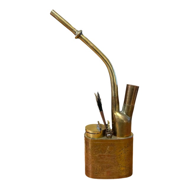 Chinese Brass Water Pipe, 20th Century For Sale