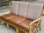 Vintage Hollywood Regency Boho Rattan Sculpted Settee Loveseat Sofa For Sale - Image 4 of 12
