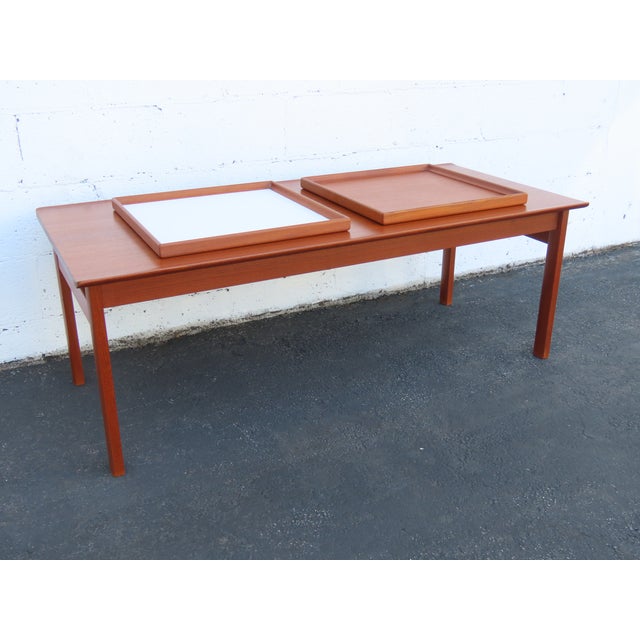 Ab Säffle Möbelfabrik Danish Modern 1960s Pull Out Chess Board Coffee Table 6906 For Sale - Image 16 of 18
