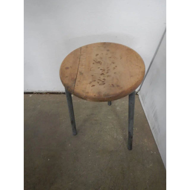 Set of Walnut Wood Stools, 1950s For Sale - Image 6 of 11