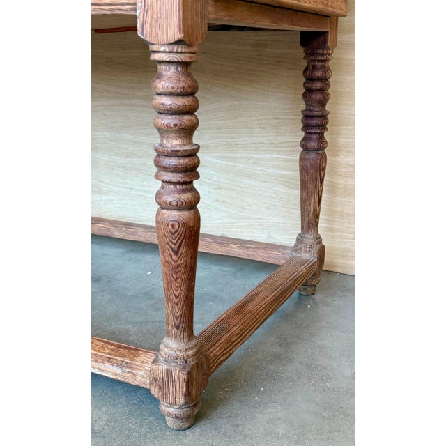 Early 19th Century French Refectory, Work or Kitchen Table with Two Drawers For Sale - Image 10 of 18