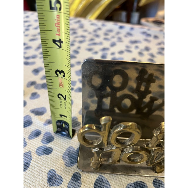 Up for consideration is a beautiful vintage brass "Do it now" desk paper organizer. This would look lovely in your home...