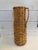 Vintage 20" tall wicker rattan floor basket with a handle. Could be used as umbrella stand, urn or vase.