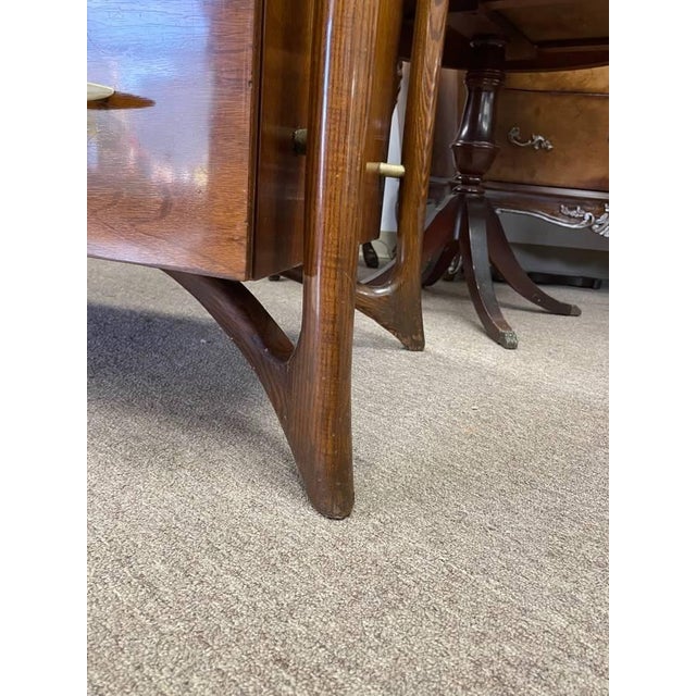 Mid Century Modern 1960 Highboy Dresser, Designed by Piet Hein, Daniel Jones, Floating Sculptural, Walnut Wood, Attributed For Sale - Image 12 of 13