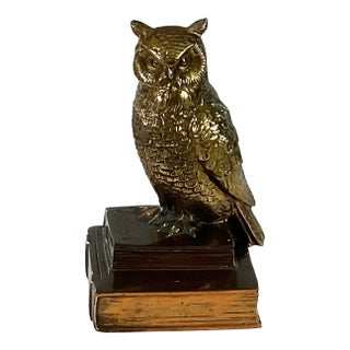McM- 6.5” High-Cast Brass Owl-by Pm Craftsman For Sale