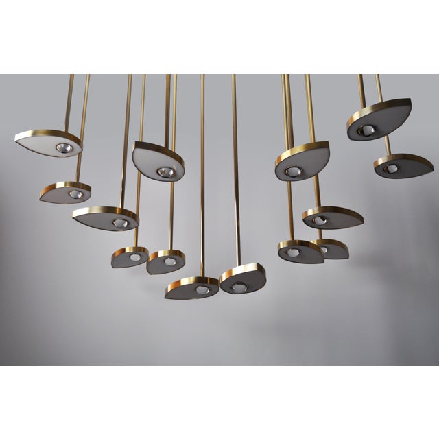 Metal Small Lilly Straight Config. 1 Hanging Lamp by Ovature Studios, Set of 8 For Sale - Image 7 of 9