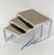Set of Belgo Chrom Stacking or Nesting Tables of Chrome and Brass From Belgium For Sale - Image 10 of 12