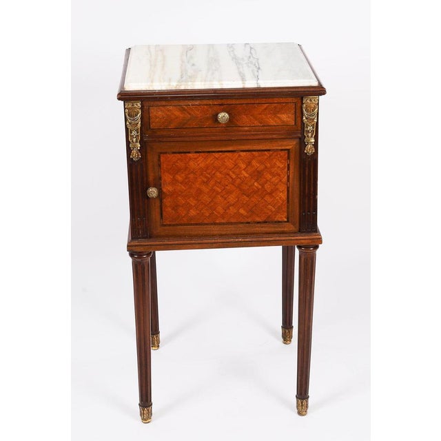 Antique French Parquetry Bedside Tables, 1800s, Set of 2 For Sale - Image 18 of 18