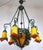 French Wrought Iron Glass Chandelier, 1990s For Sale - Image 13 of 15