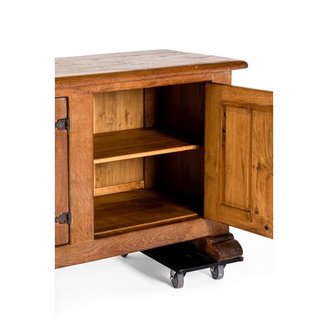 Wood Mid-Century Modern French Sideboard in Oak For Sale - Image 7 of 14