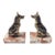 Pair of French Art Deco Dog Bookends, Signed Jamar, C. 1930 For Sale