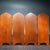 Vintage Carved Boxwood Four-Panel Miniature Folding Screen - Deities & Calligraphy For Sale In Los Angeles - Image 6 of 9