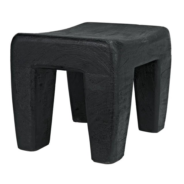 2020s NOIR Sumo Stool, Black Burnt For Sale - Image 5 of 5