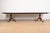 English Baker Furniture Style English Georgian Monumental Banded Mahogany Double Pedestal Extension Dining Table, Newly Refinished For Sale - Image 3 of 12